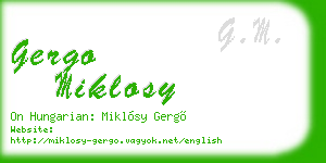gergo miklosy business card