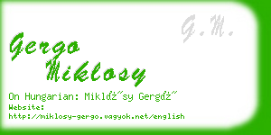 gergo miklosy business card